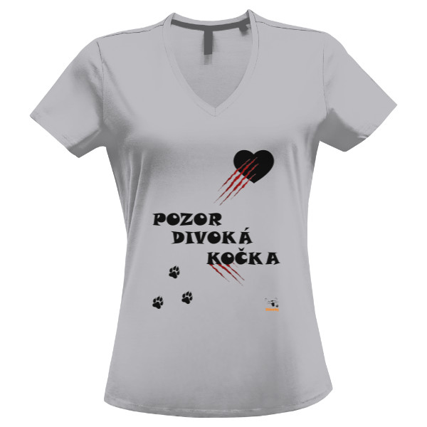 Pozor divoká kočka - Dámské tričko Megan
